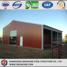 Entrepôt préfabriqué de structure métallique légère mobile